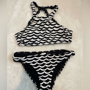 Black and white bathing suit